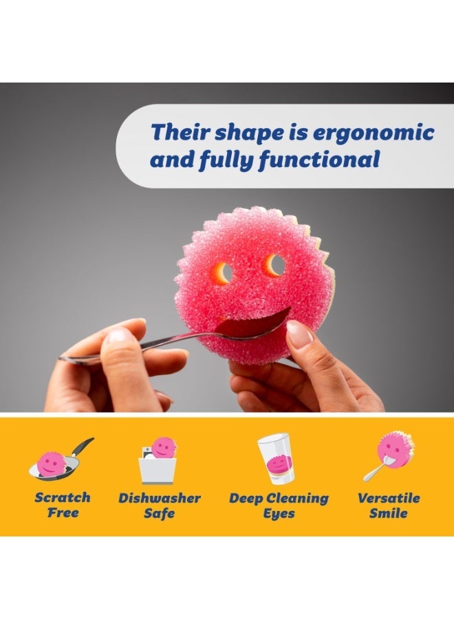 Scrub Daddy Scrub Mommy - Dish Scrubber + Non-Scratch Cleaning Sponges Kitchen, Bathroom + Multi-Surface Safe - Dual-Sided Dish Sponges for Scrubbing + Wiping Spills (3 Count) - Online Exclusiv - Image 5